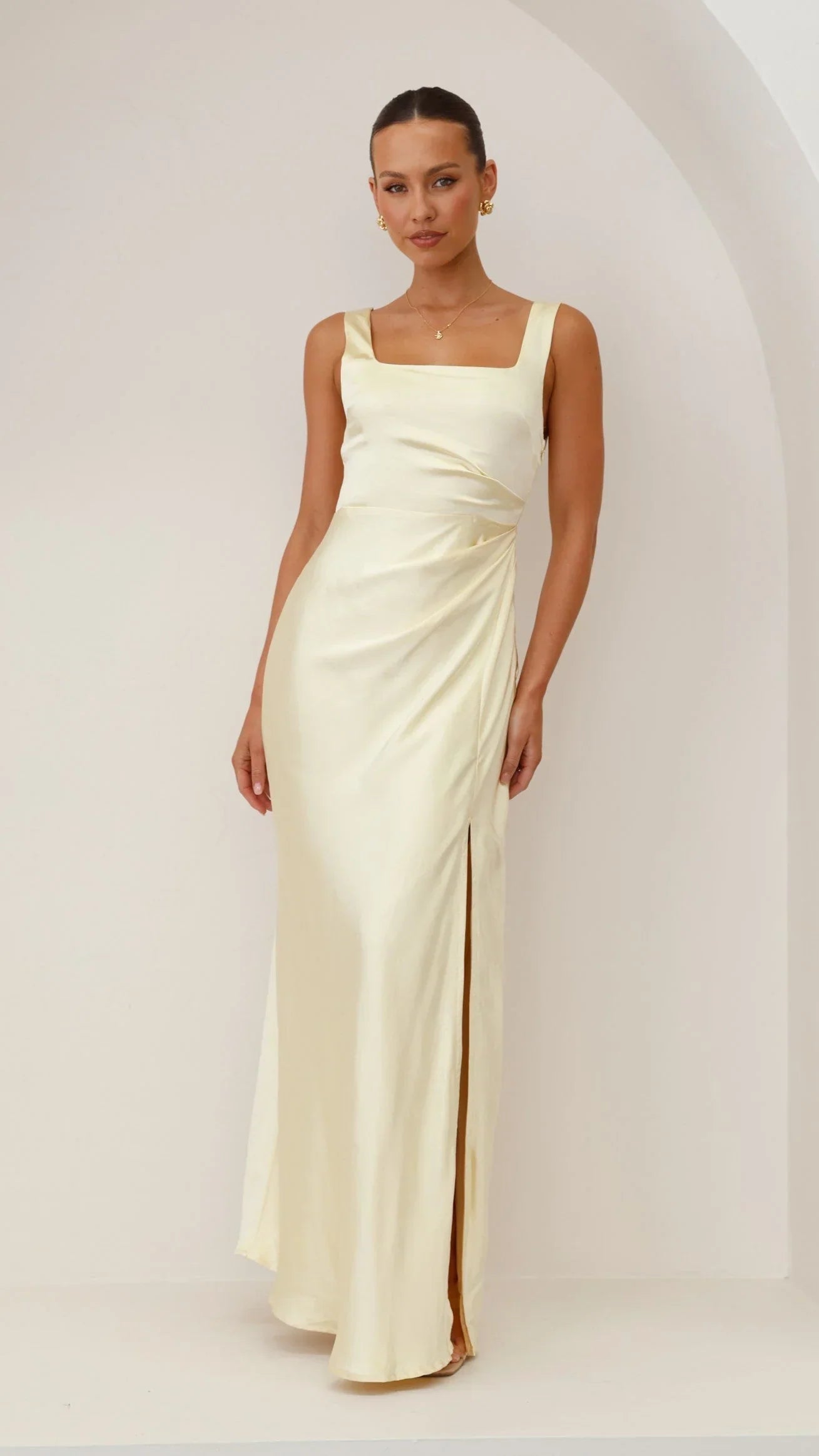 Valencia Ruched Maxi Dress