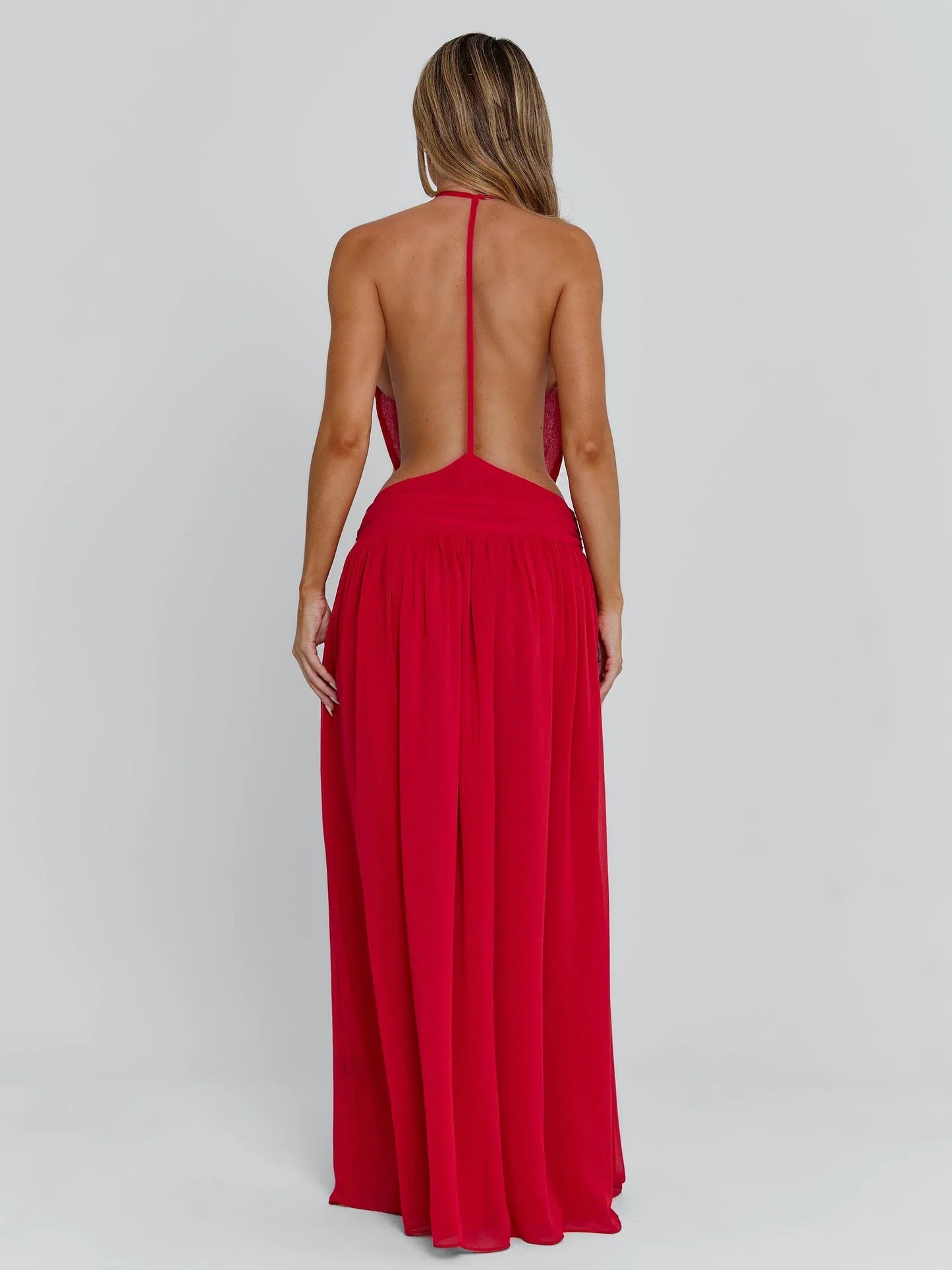 Loretta Red Maxi Dress