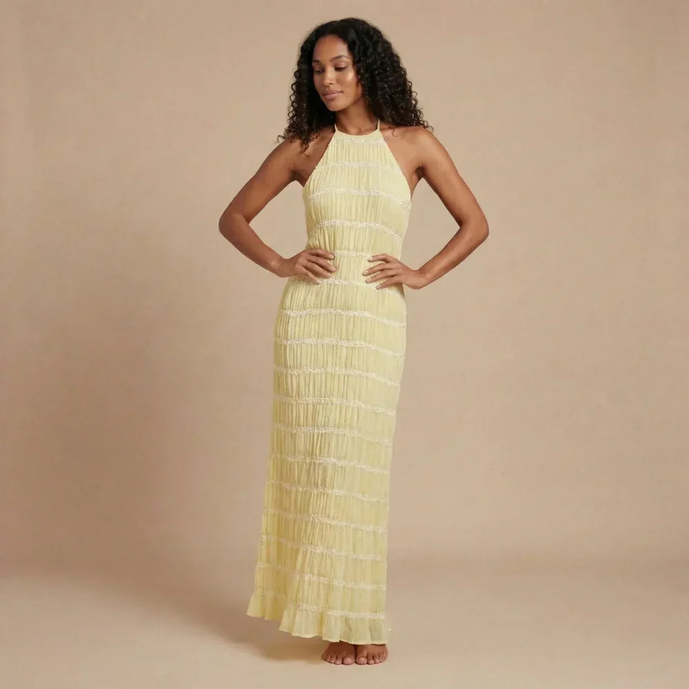 Sienna Pleated Maxi Dress