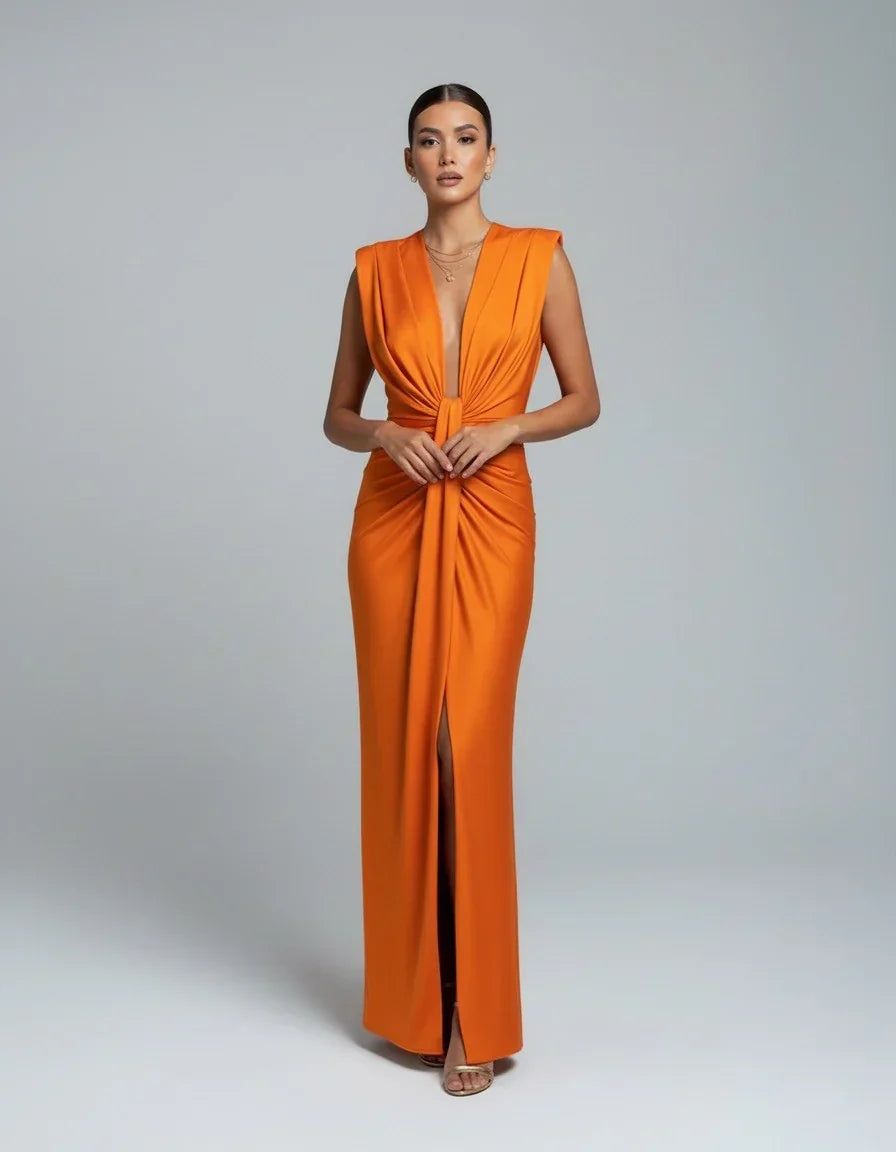 Sienna Ruched Maxi Dress