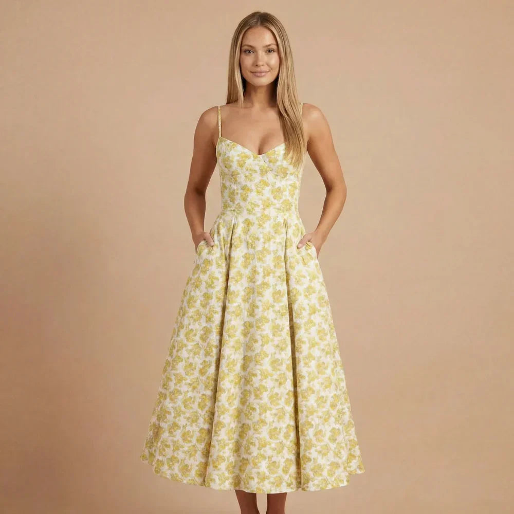 Emilia Sweetheart Midi Dress