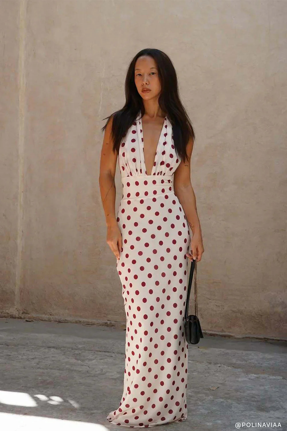 Nadine Polka Maxi Dress