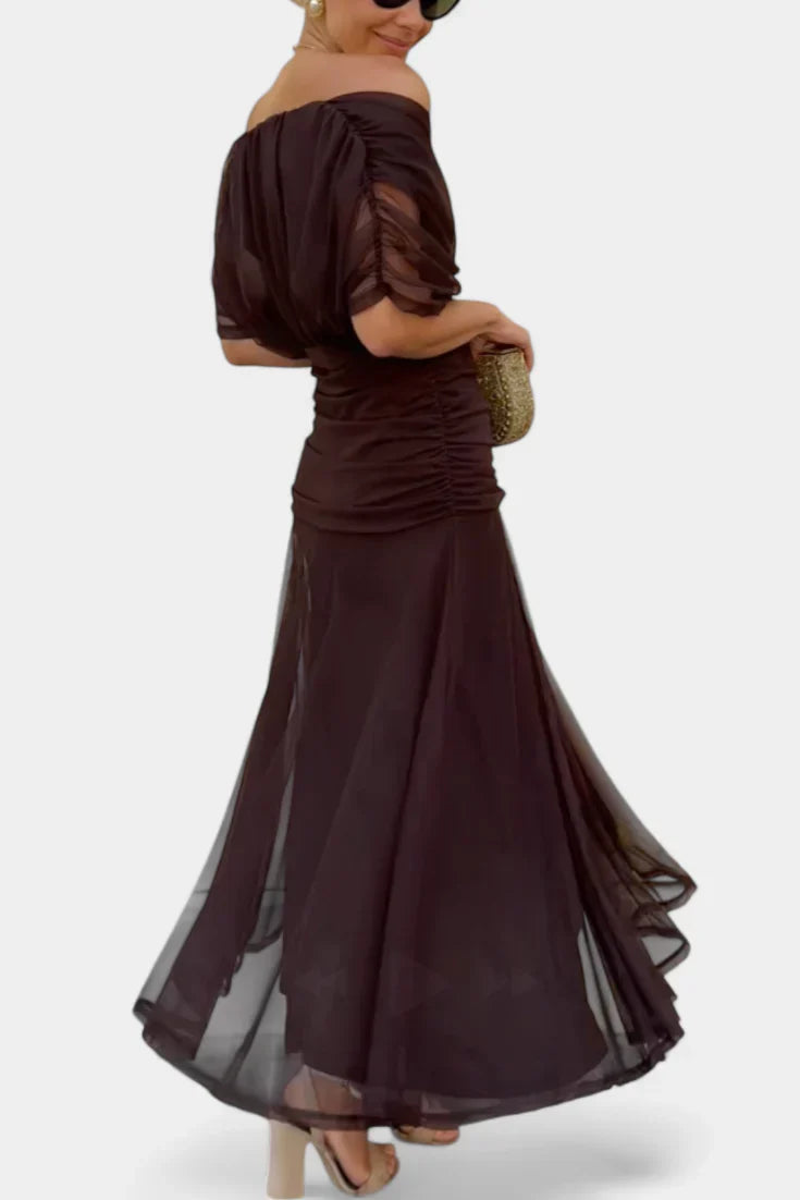 Evangeline Ruched Maxi Dress