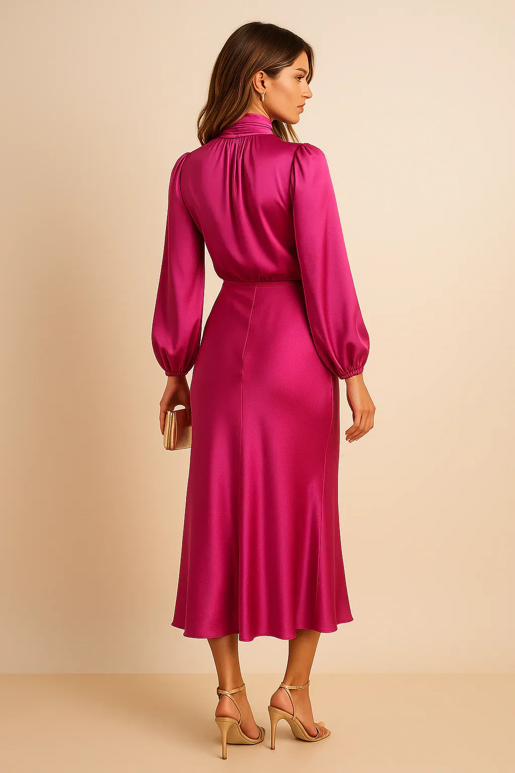Amara Draped Midi Dress