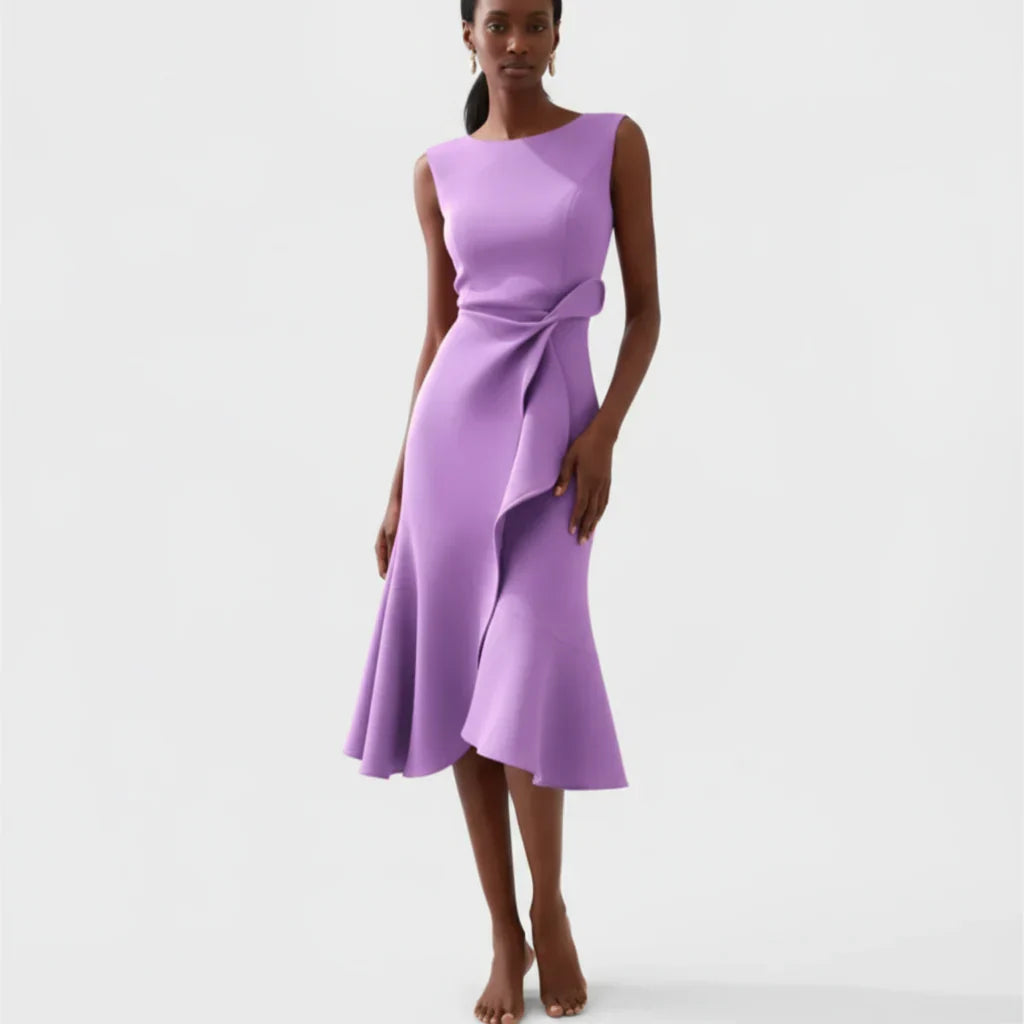 Iris Ruffle Midi Dress