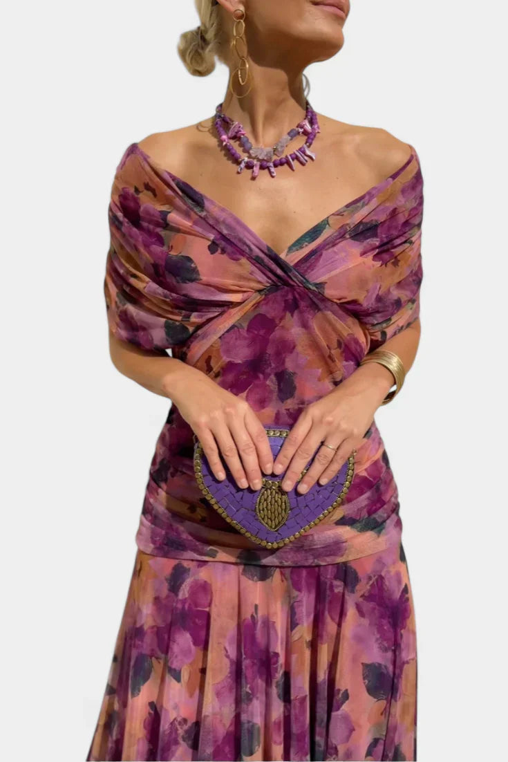 Evangeline Ruched Maxi Dress
