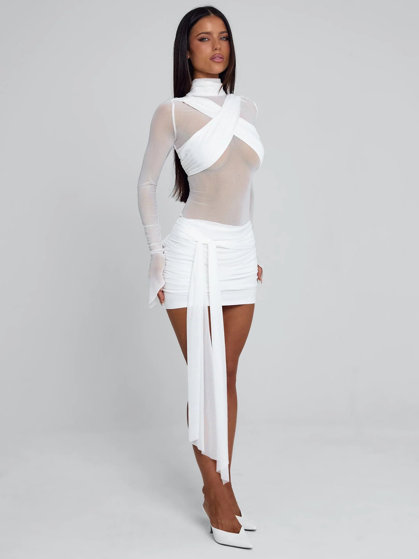 Olyra White Mini Dress