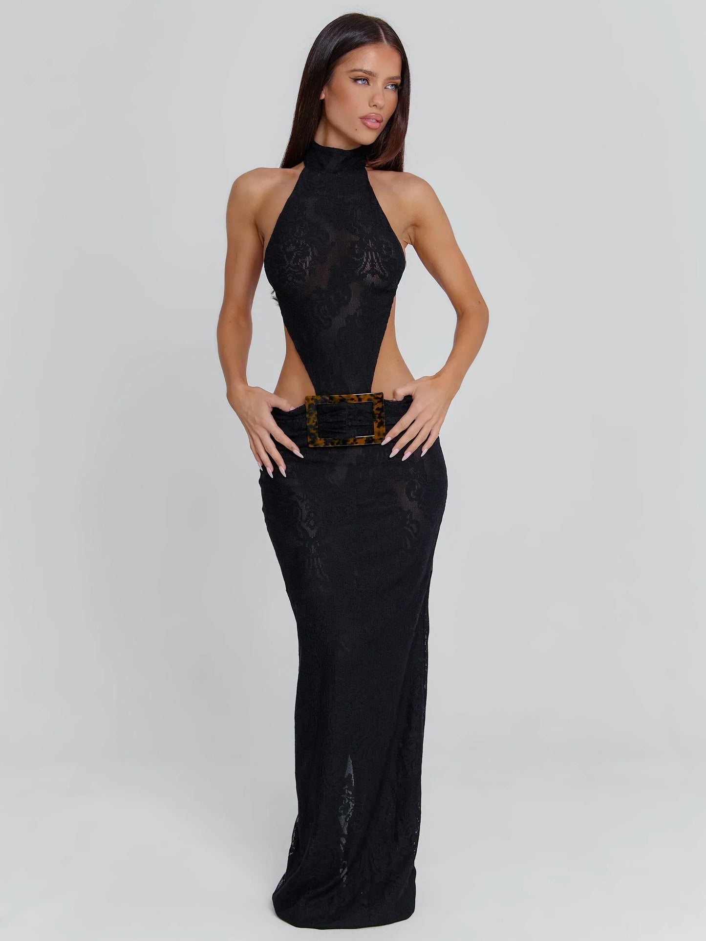 Albinae Black Maxi Dress