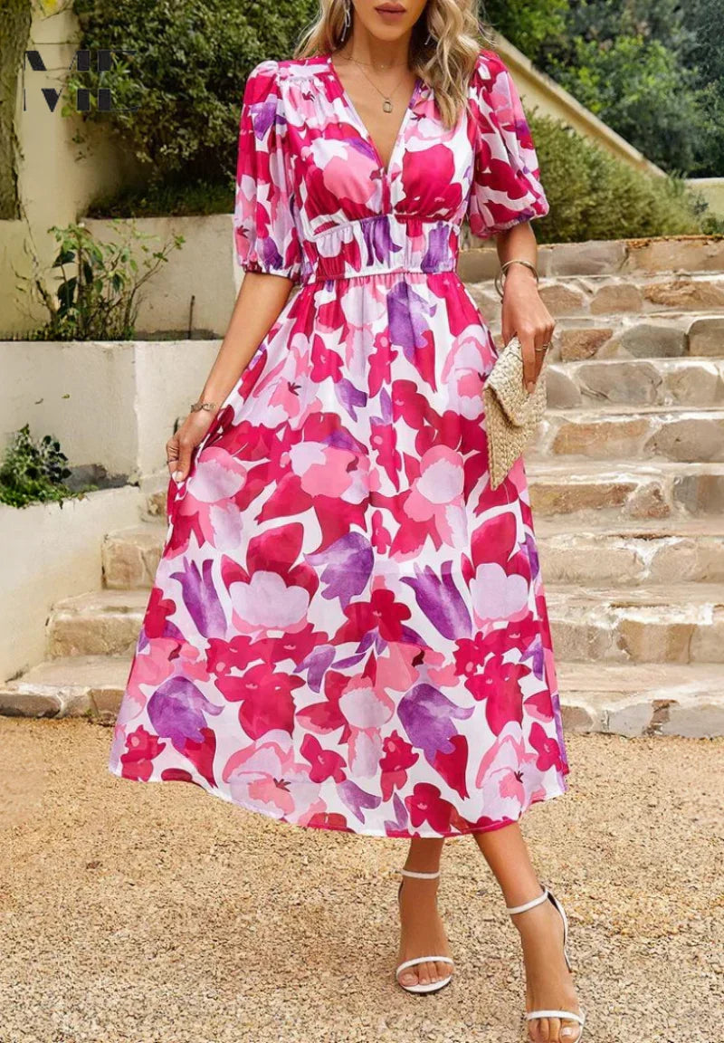 Amelia Floral Midi Dress