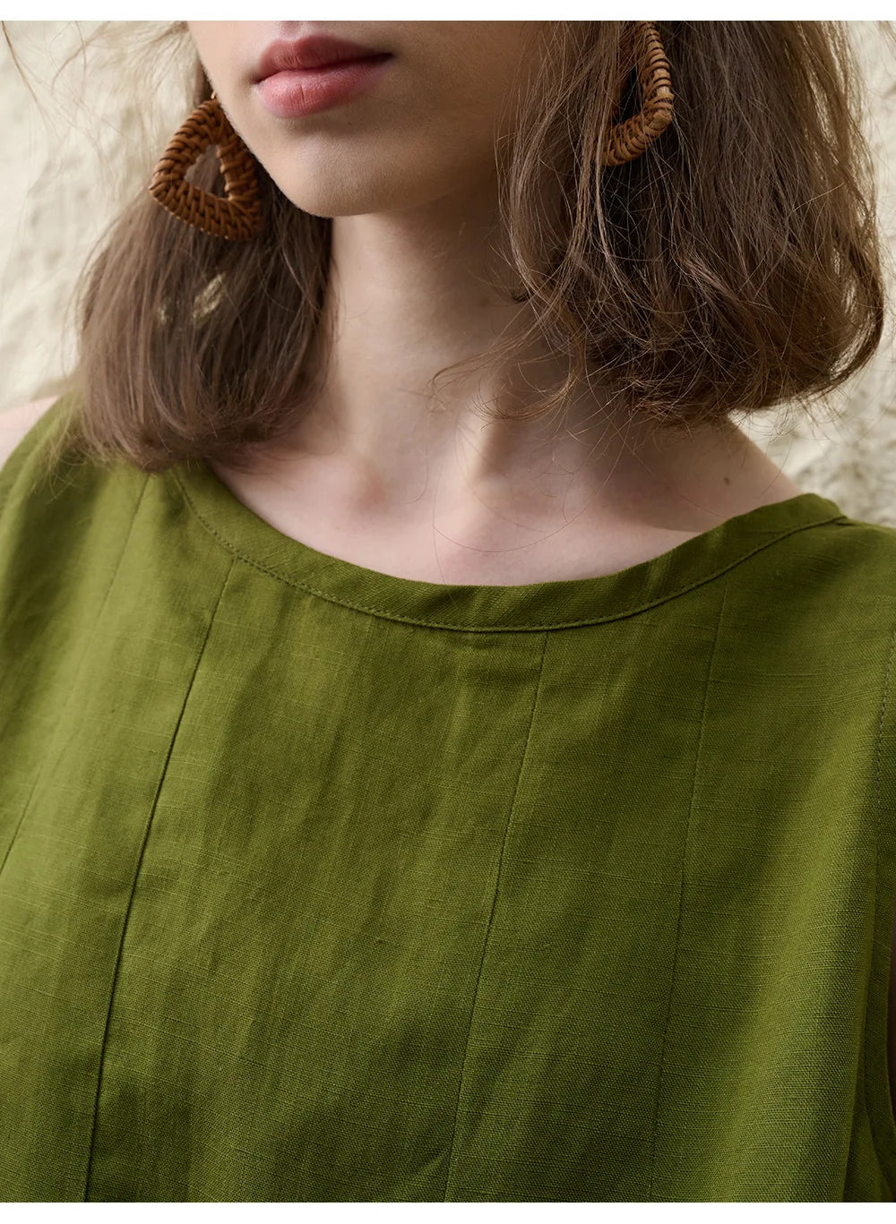 Duttini | Pleated Hem Linen Top