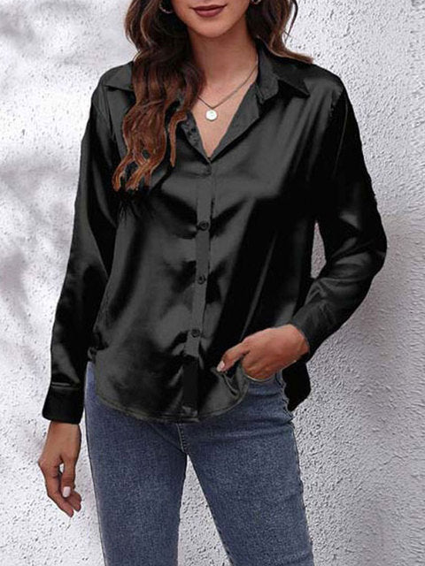 Sienna Satin Collared Top