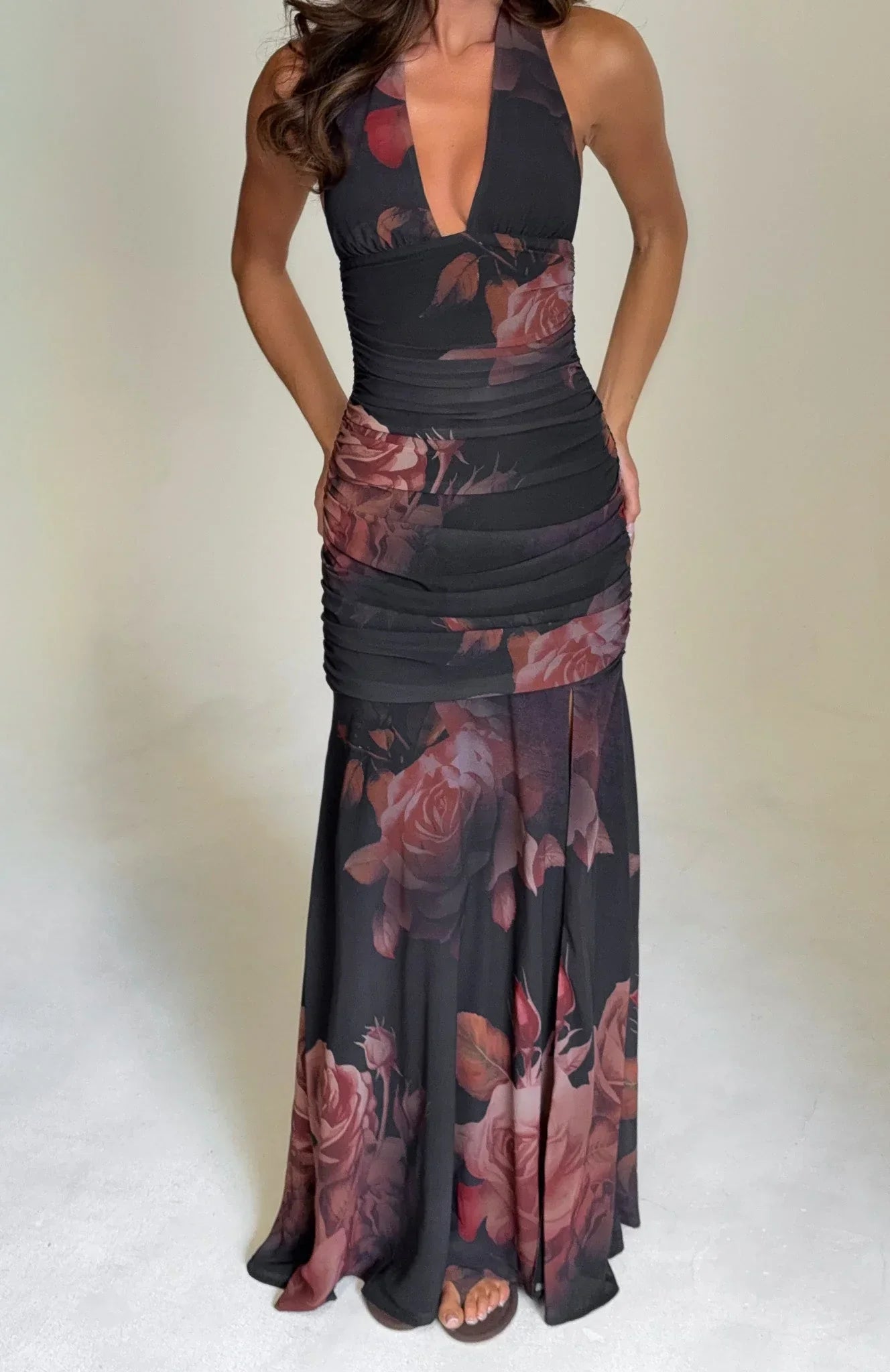 Midnight Silk Maxi Dress