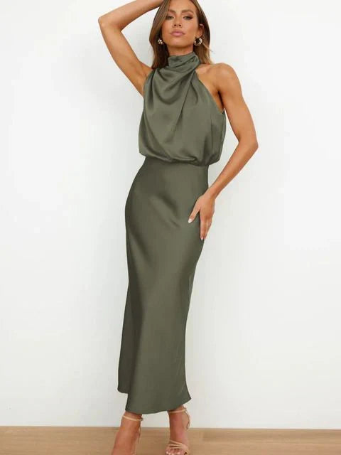 Solstice Draped Midi Dress
