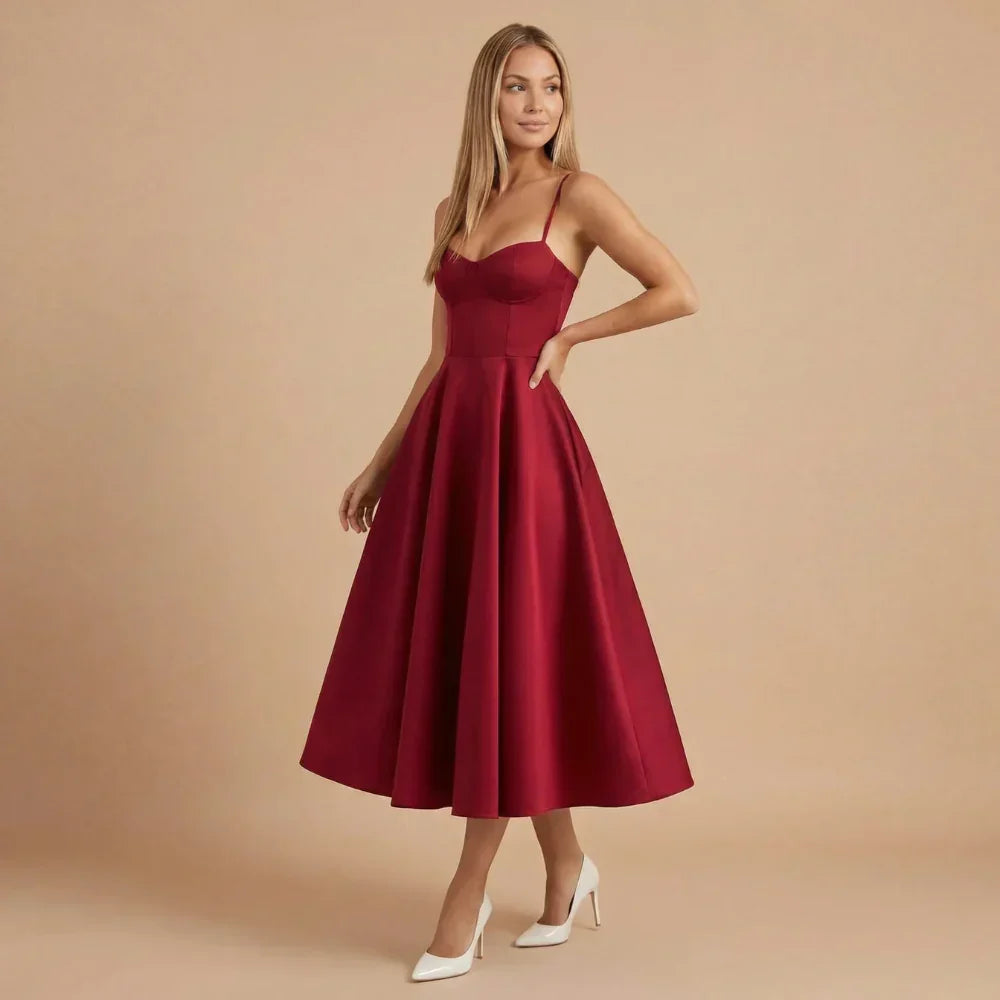 Emilia Sweetheart Midi Dress