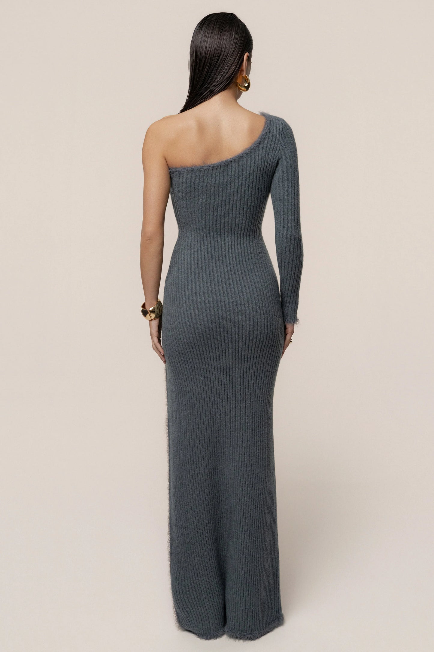 Alpine Elegance Slit Maxi Dress