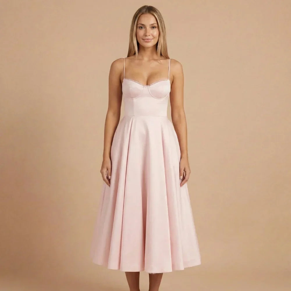 Emilia Sweetheart Midi Dress