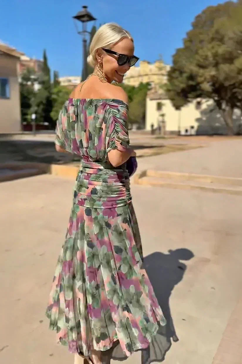Rosetta Draped Maxi Dress