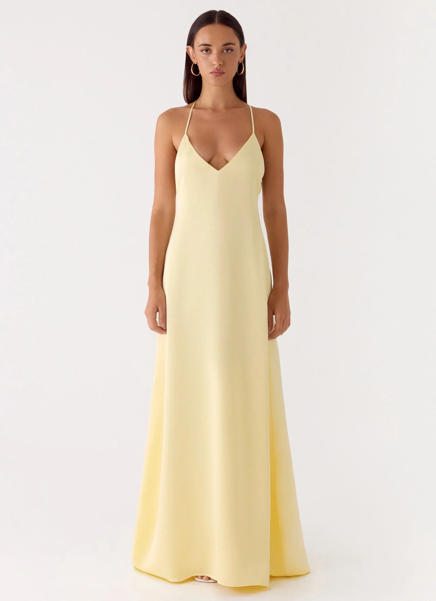 Fine Line Maxi Dress - Yellow