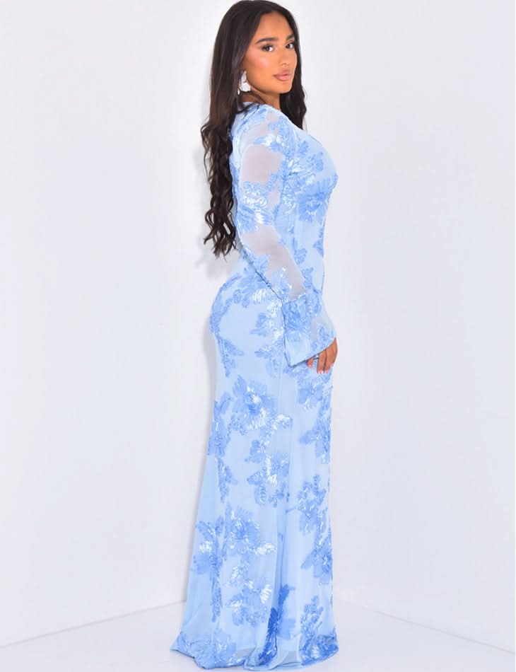 Isabella Sequin Maxi Dress