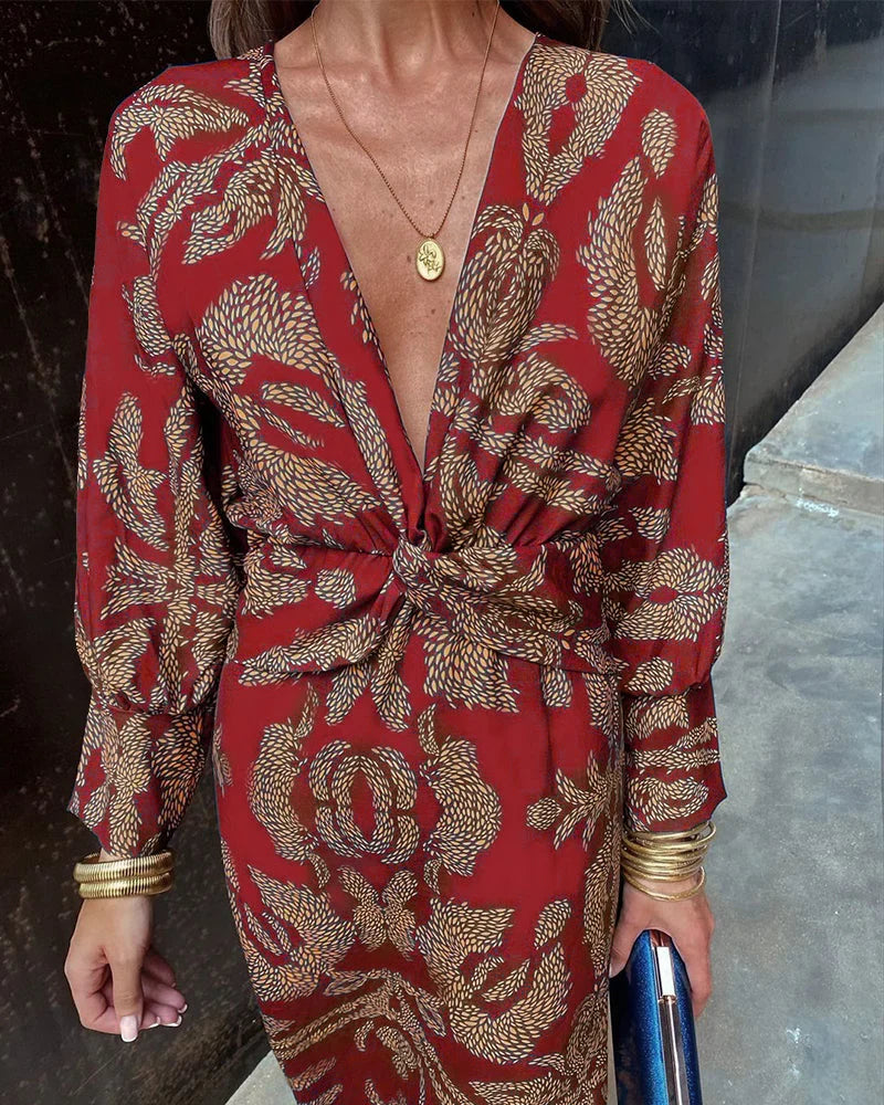 Emmeline Wrap Midi Dress