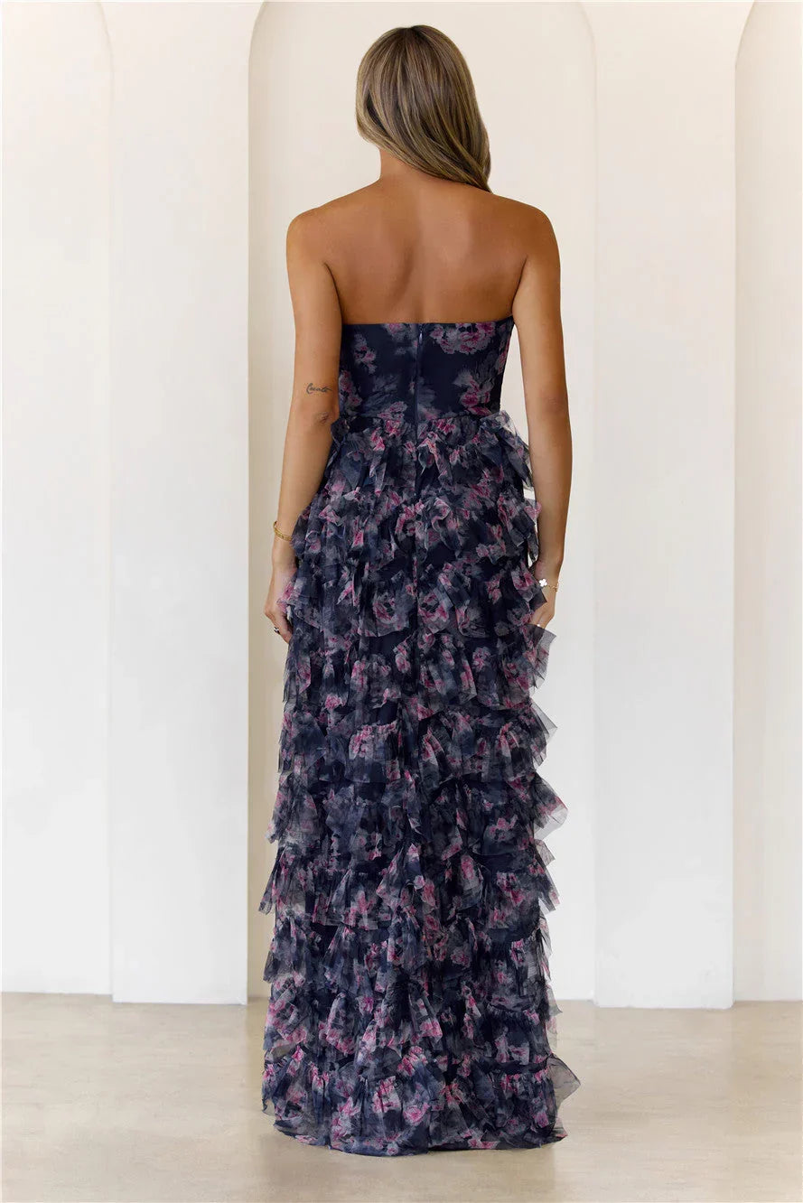 Arlette Tulle Maxi Dress Navy