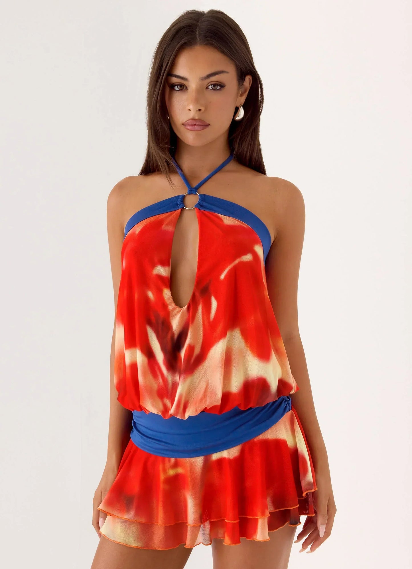 Telling You Mini Dress - Sunburnt Petal
