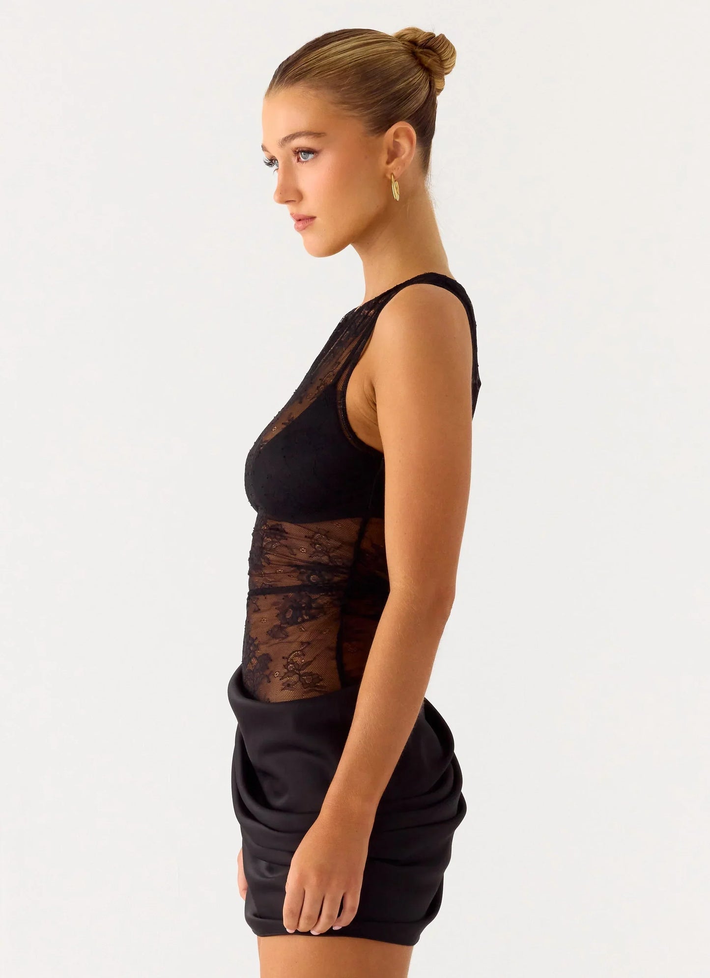 Harlem Lace Mini Dress Black