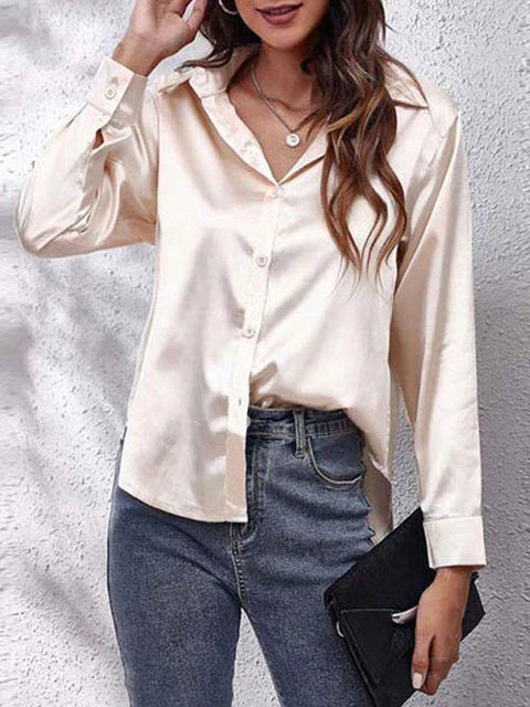 Sienna Satin Collared Top