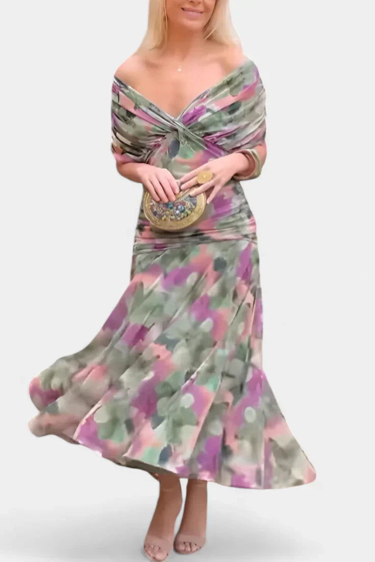 Evangeline Ruched Maxi Dress