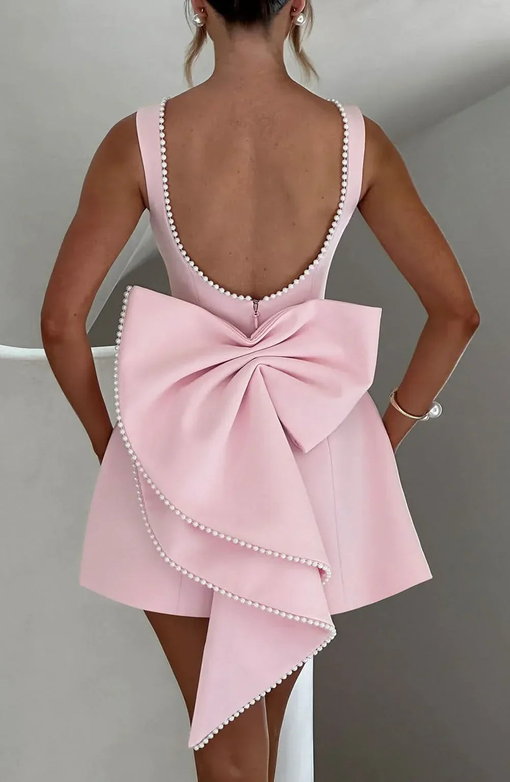 Victoria Bow Mini Dress