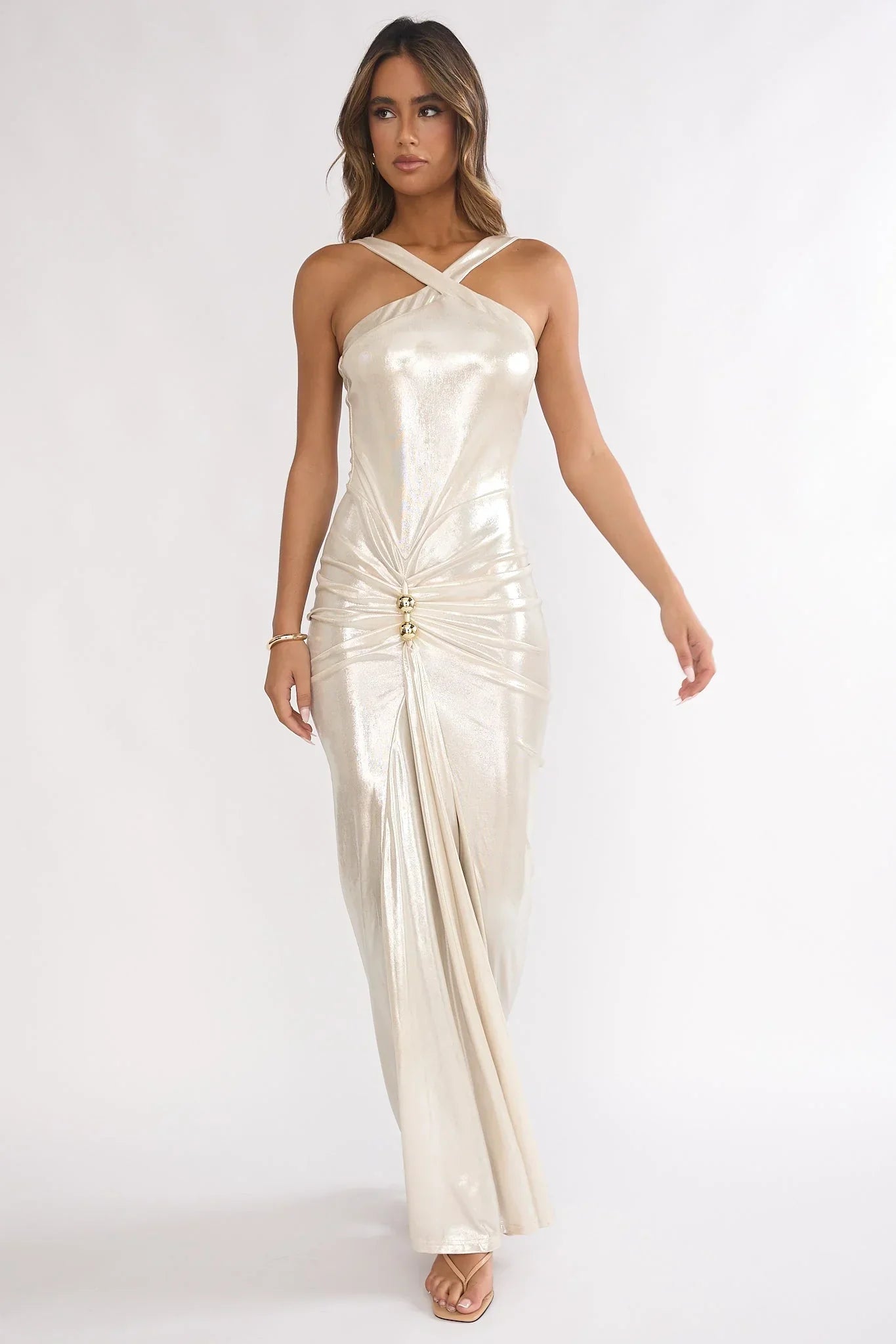 Delaina Maxi Dress Pearl