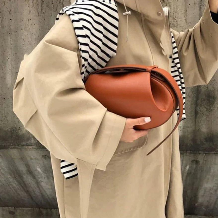 Duttini | Sculptural Round Shoulder Bag, Top Handle