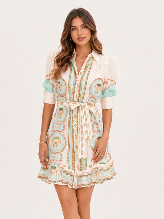 Paloma Mini Dress - Palm Spring