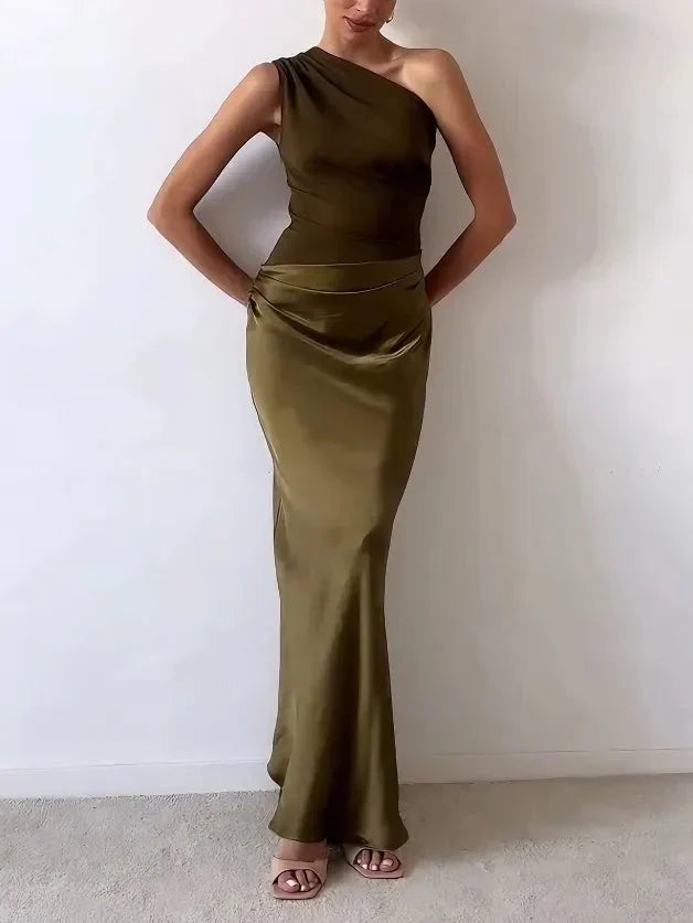 Isabelle Ruched Maxi Dress