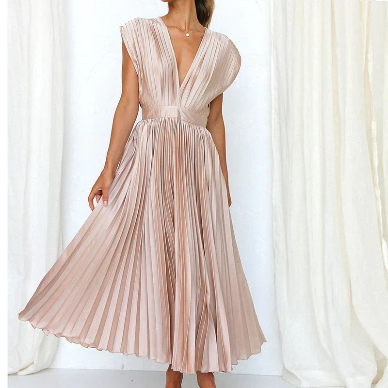 Ariana Pleated Midi Dress