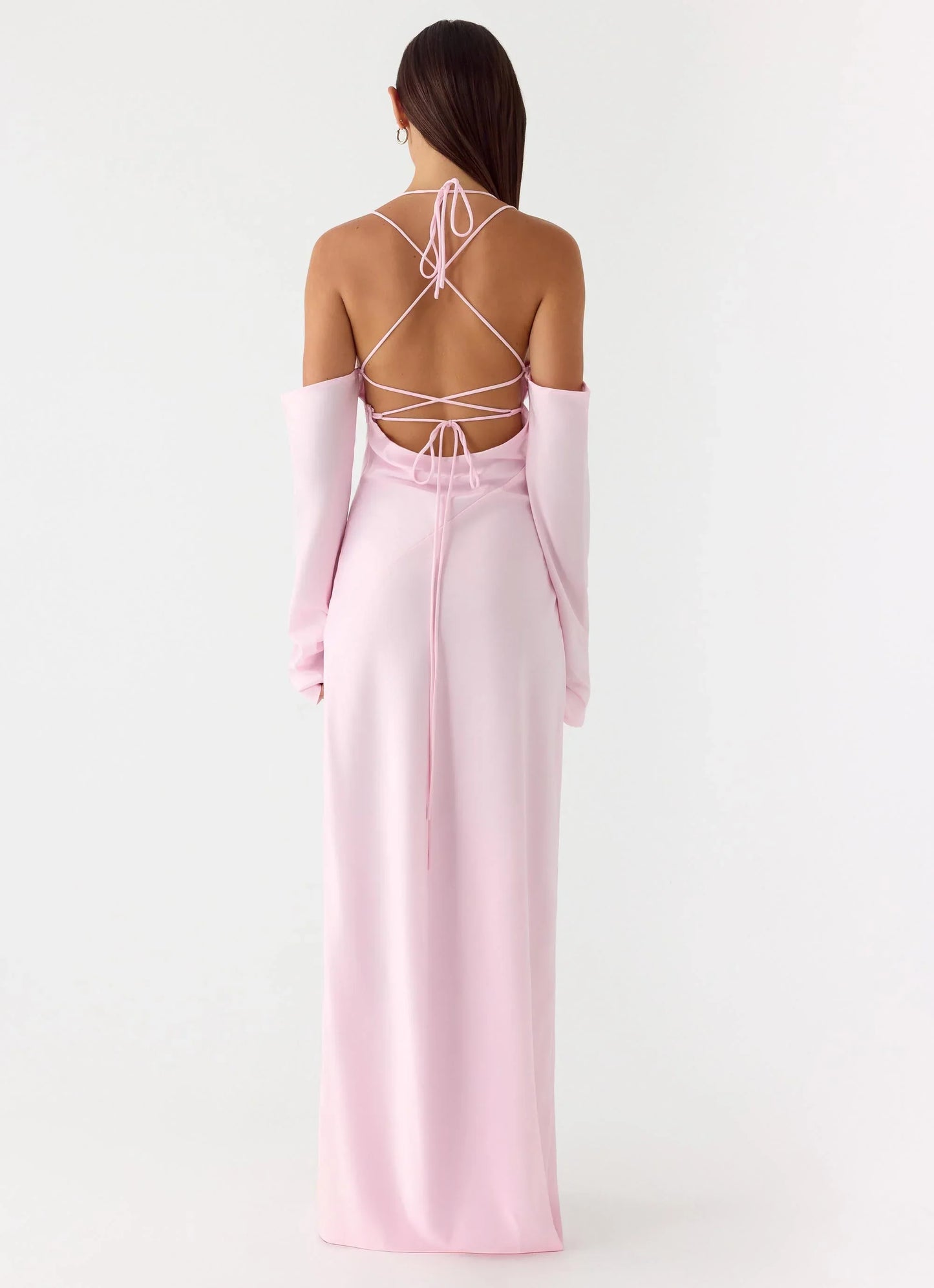 Breathe Me Long Sleeve Maxi Dress Pink