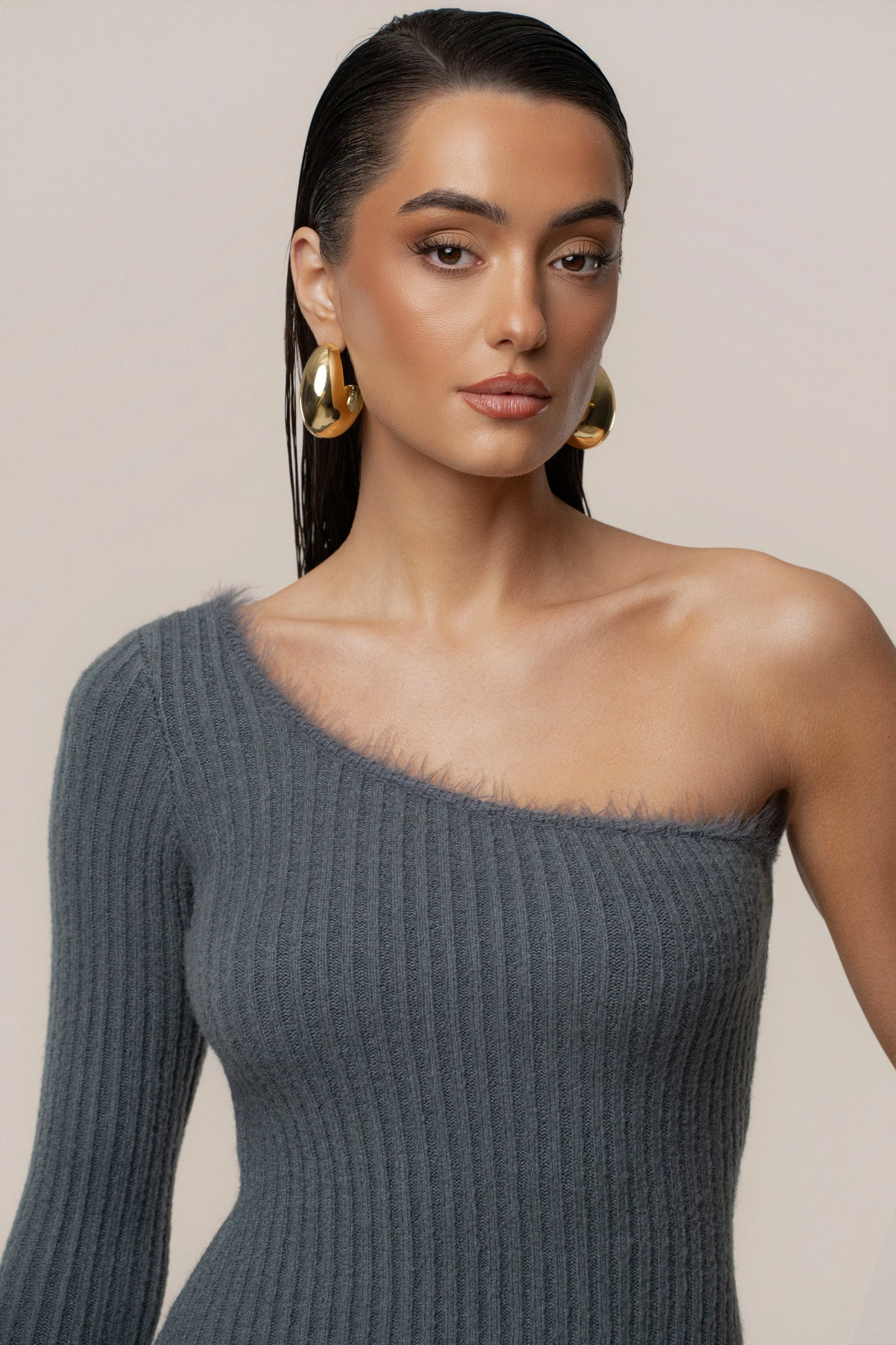 Alpine Elegance Slit Maxi Dress