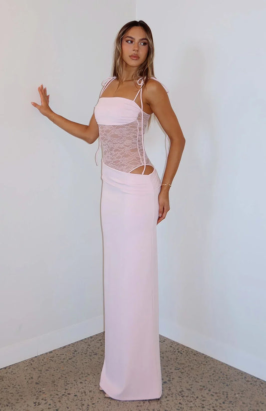 Blush Petal Maxi Dress