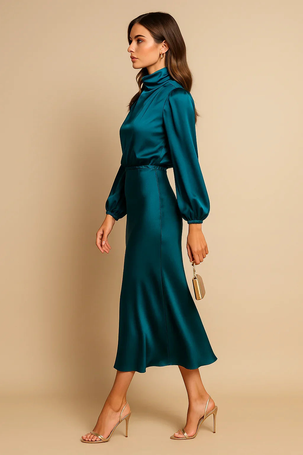 Amara Draped Midi Dress