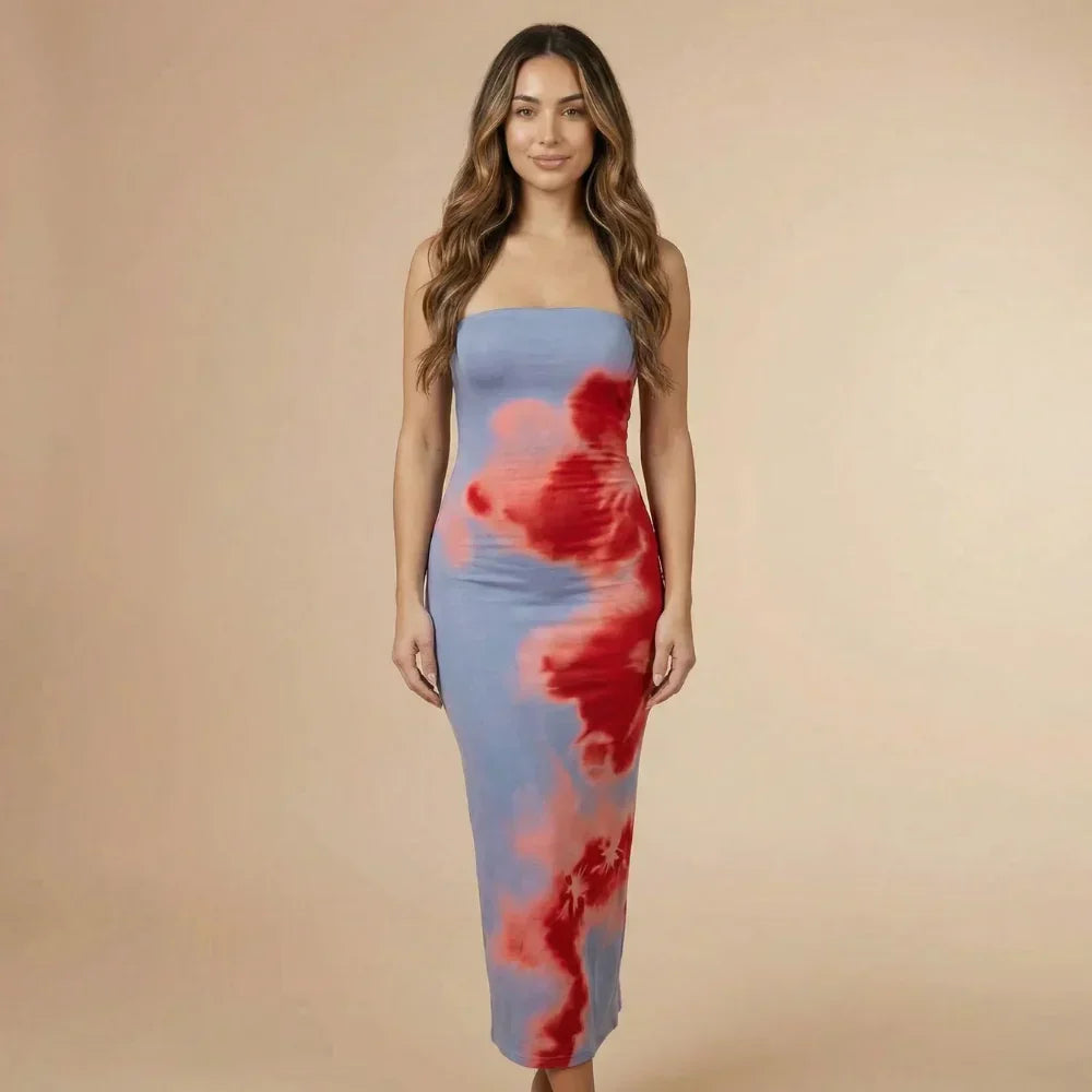 Iris Abstract Midi Dress
