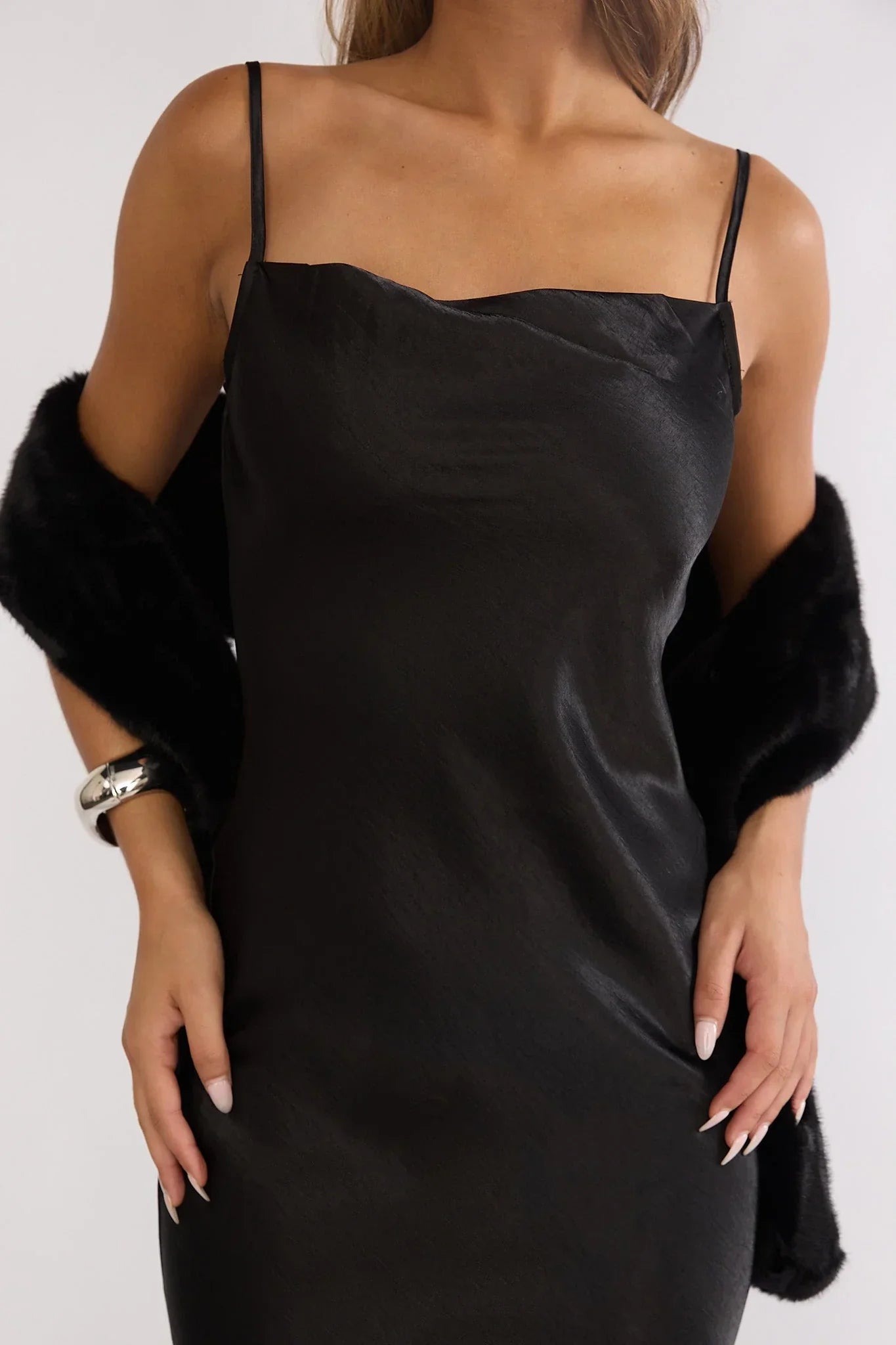 Hadley Scarf Maxi Dress Black
