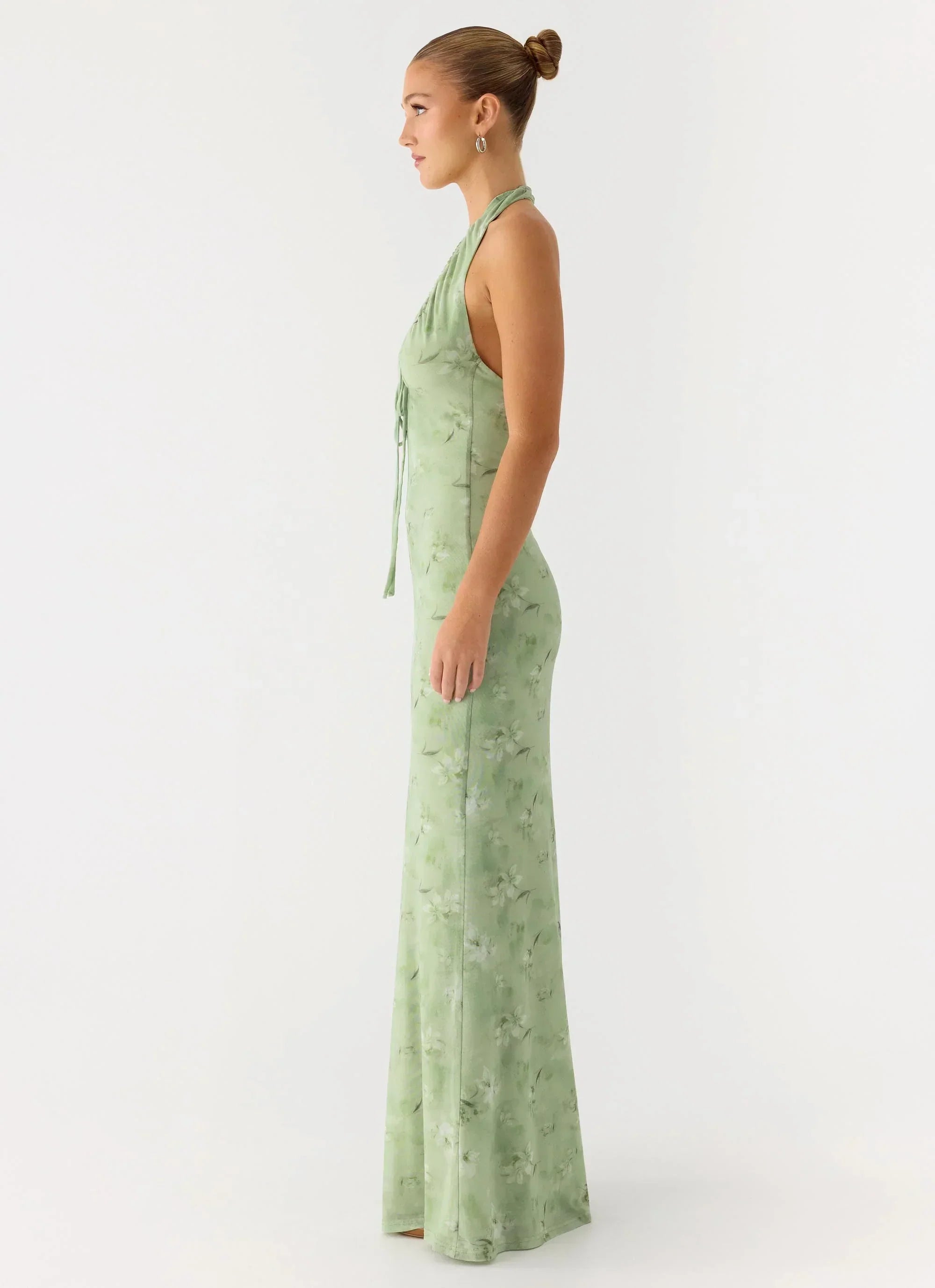 Ask You Twice Maxi Dress - Blurred Lime