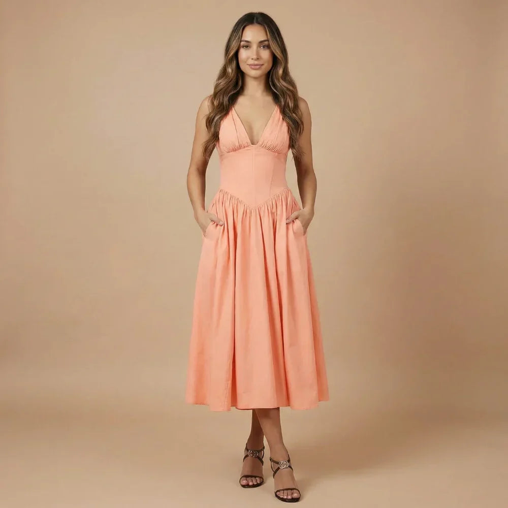 Rosalie Corset Midi Dress