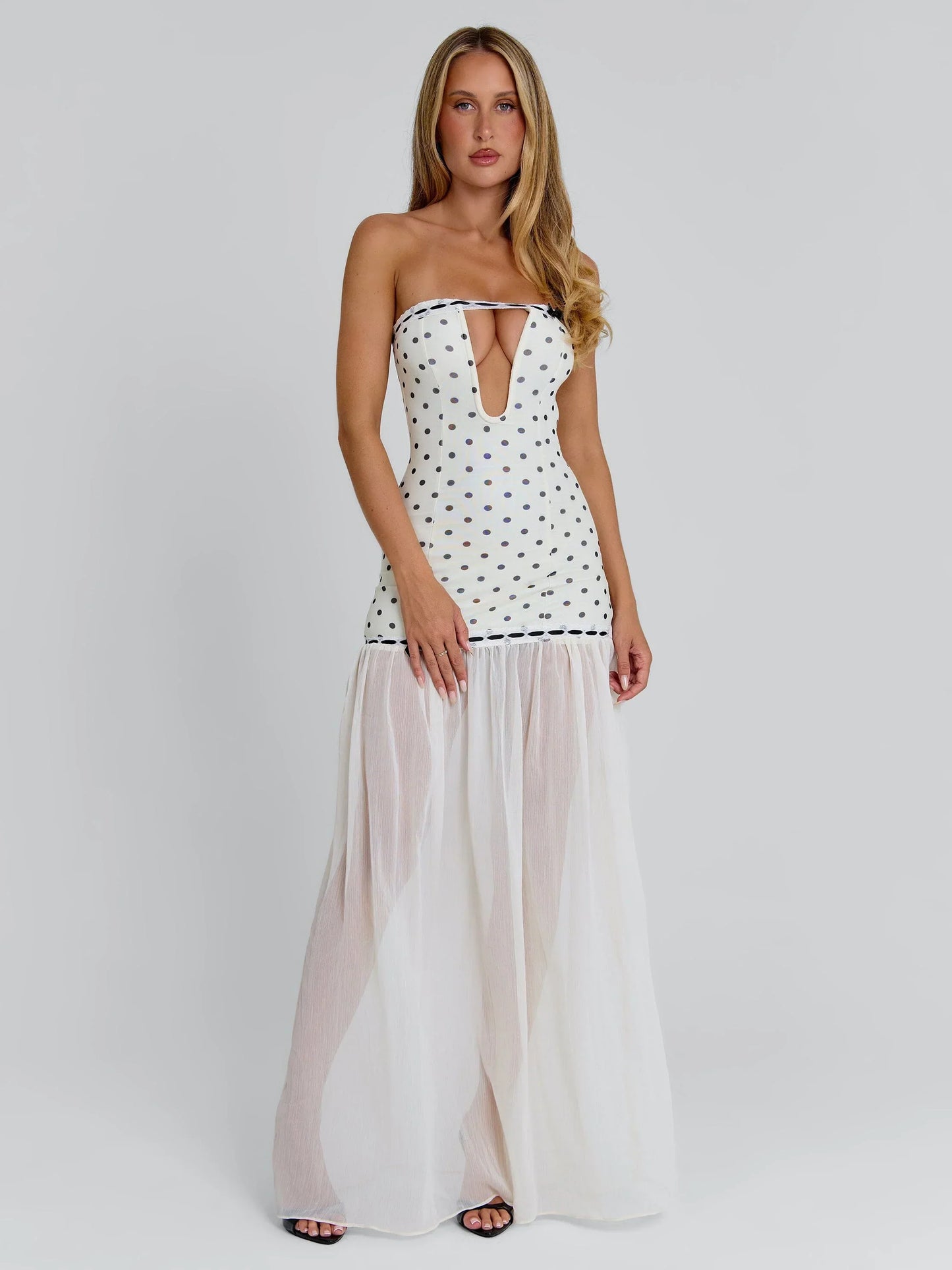 Giana Polka Maxi Dress