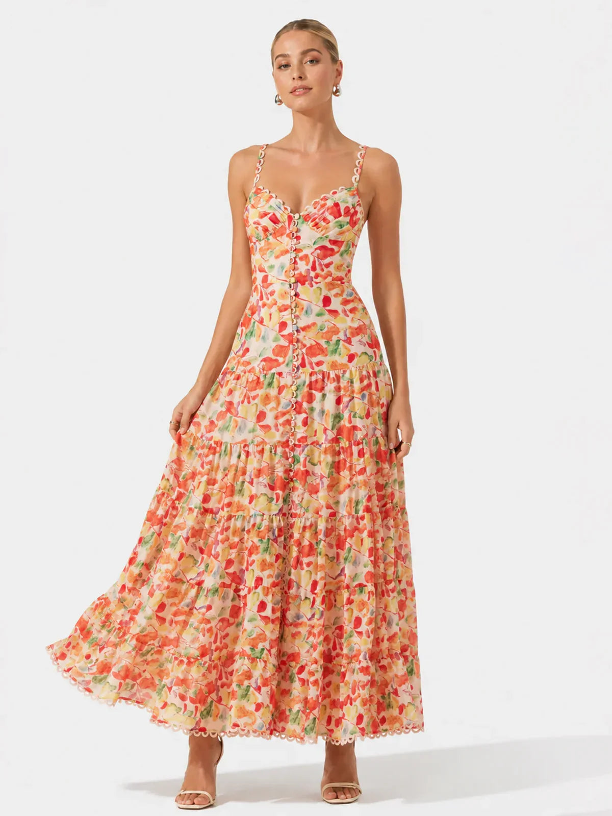 Tazia Tiered Floral Maxi Dress