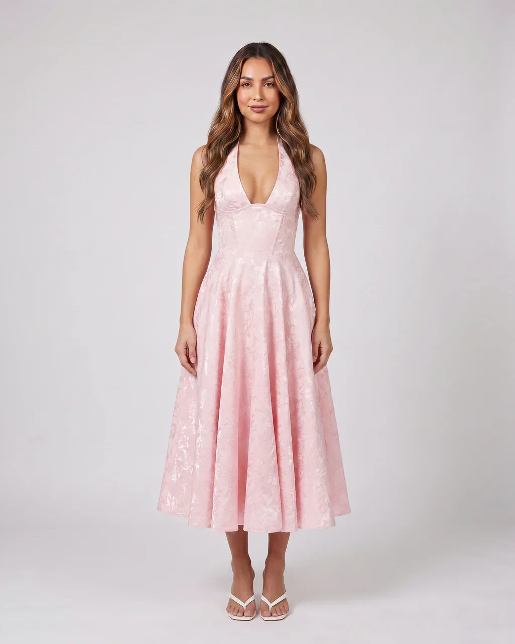 Sienna Jacquard Midi Dress