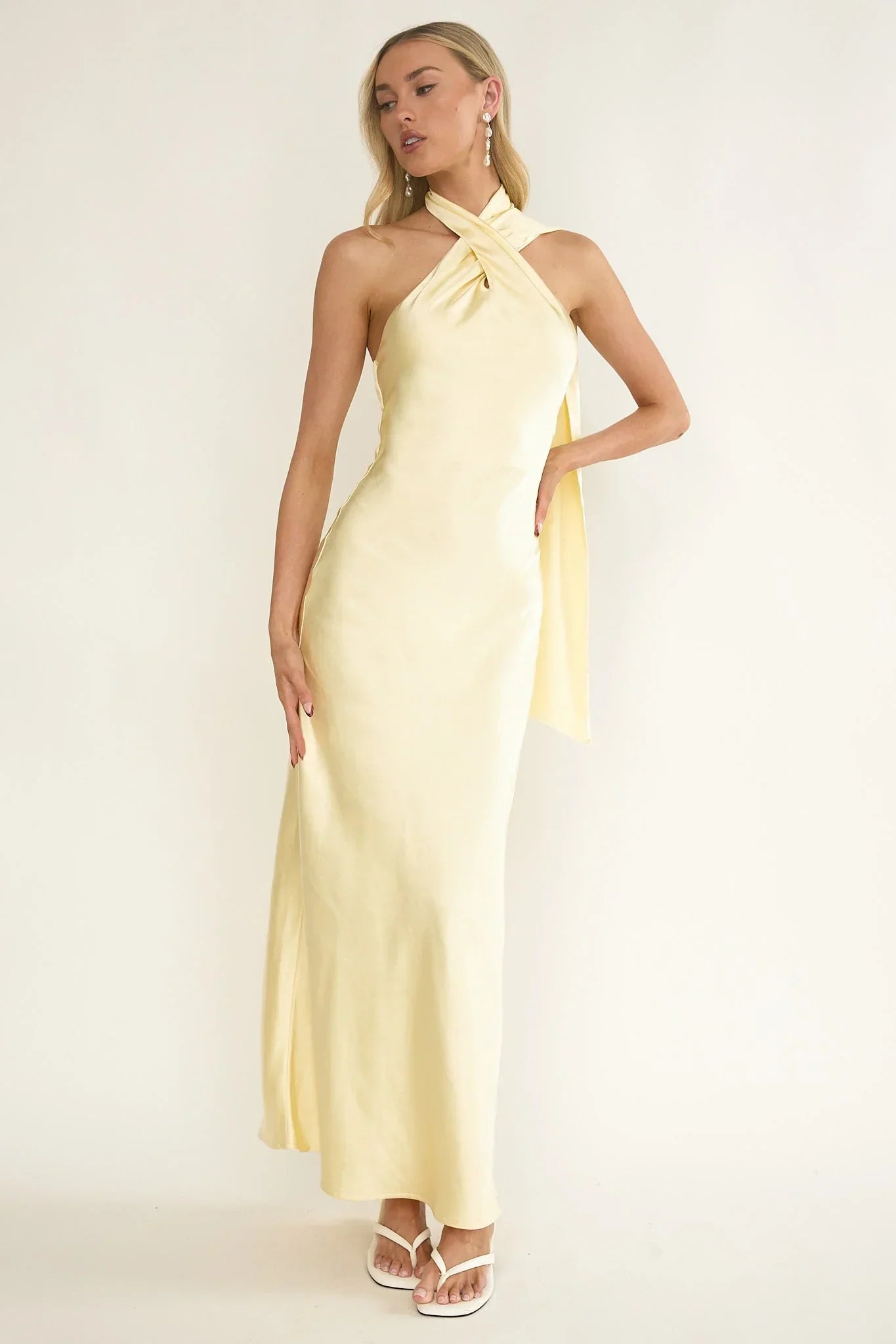 Alvara Halter Maxi Dress Butter