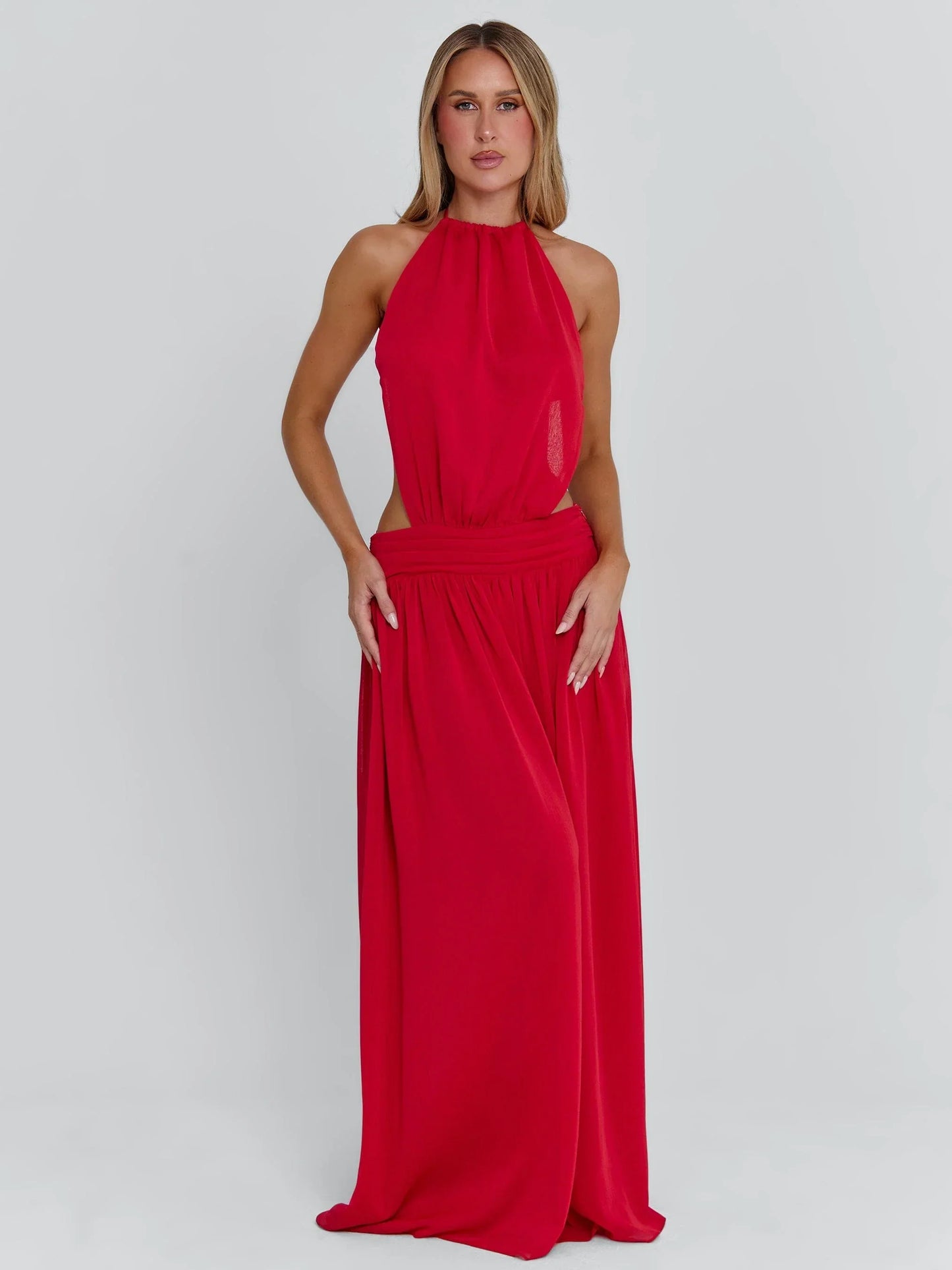 Loretta Red Maxi Dress