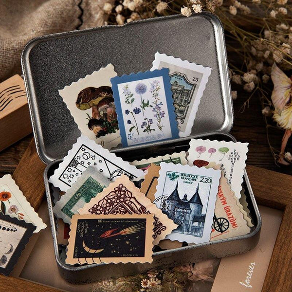 Vintage Postage Stamp Stickers