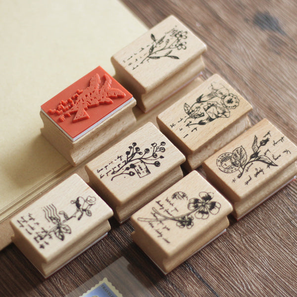 Flowers & Grass Stamps